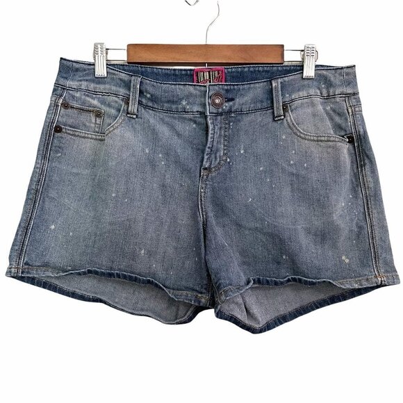 Torrid Pants - Torrid Women's Paint Splatter Stretch Light Wash Denim Jean Shorts Size 12